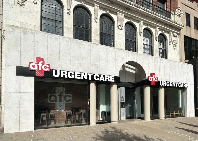 menu 1 of AFC Urgent Care Back Bay